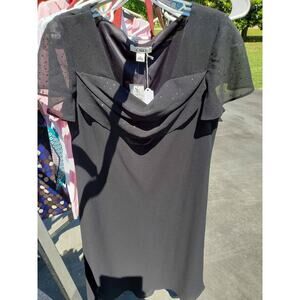 Gorgeous Black CATO Summer Dress - Size 12 w/ embellished Sleeves & Front - New!